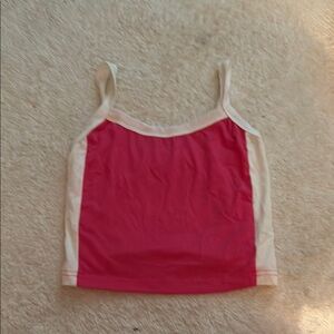 Pink and White Tank Top